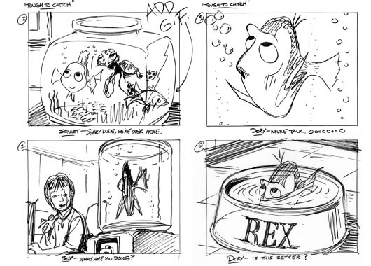 Finding Dori storyboard for Euro RSCG Advertising