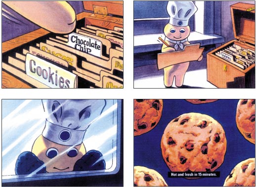 Pillsbury Doughboy storyboard for Leo Burnett Advertising
